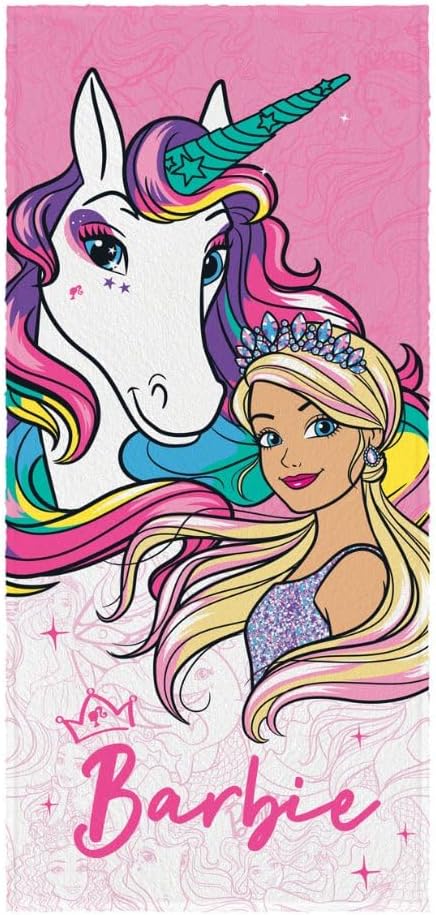 TOALHA FELPUDA DE BANHO BARBIE REINOS MAGICOS LEPPER