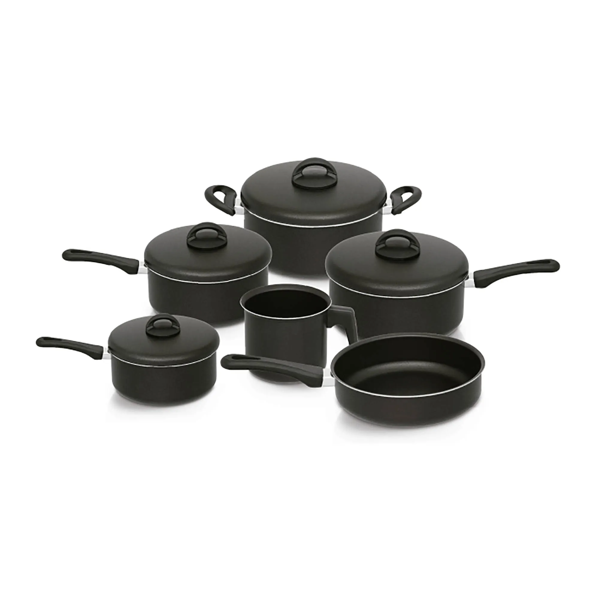 CONJUNTO ANTIADERENTE CRIATIVA PRETO  6 PEÇAS NIGRO 25302