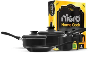 CONJUNTO HOME COOK 4 PEÇAS ANTIADERENTE NIGRO 25392