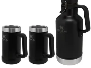 KIT 02 CANECAS STANLEY 709ML E 01 GARRAFA TERMICA STANLEY GROWER 1,9L PRETO MATTE