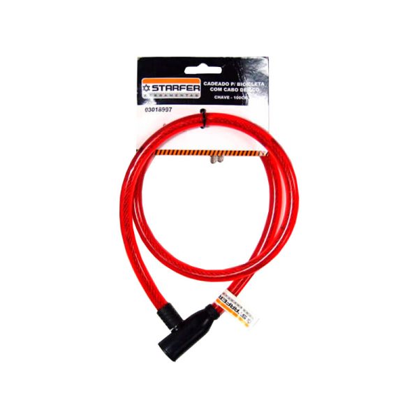 CADEADO P/BIKE CHAVE 100CM STARFER