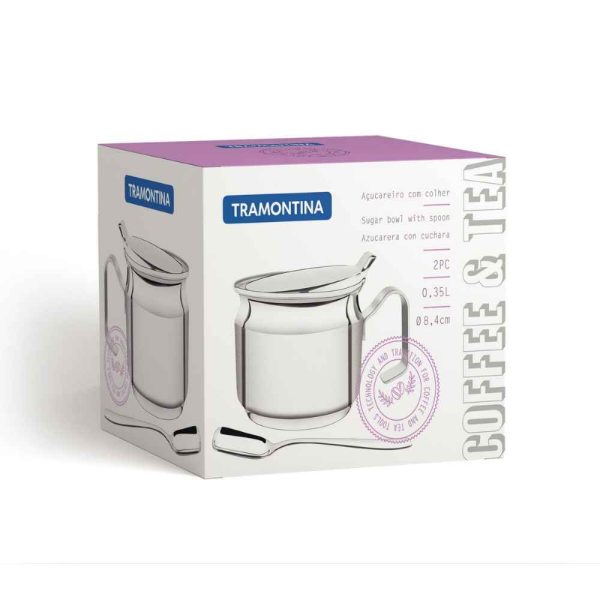 AÇUCAREIRO COM PÁ AÇO INOX 10CM TRAMONTINA  64470510 - Imagem 2