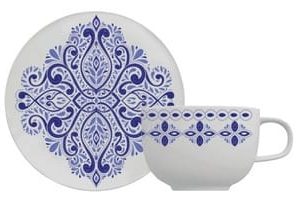 06 XÍCARAS DE CAFÉ CONVEXA PENICHE PORCELANA GERMER