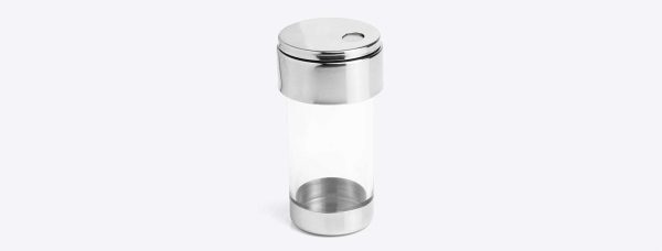 PORTA CONDIMENTOS EM ACRÍLICO INOX E BAMBU SALZBURGO 6 PEÇAS 0,08L WELF TE-00883