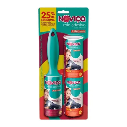 ROLO ADESIVO NOVIÇA 2 REFIS 25 FOLHAS BETTANIN BT203