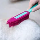 ESCOVA TIRA PELOS PET CERDAS DE SILICONE NOVIÇA BETTANIN COR ROSA BT117 - Imagem 5