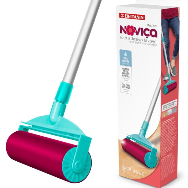 ROLO MOP TIRA PELOS REUTILIZÁVEL C/ CABO EXTENSÍVEL BETTANIN COR SORTIDA BT207