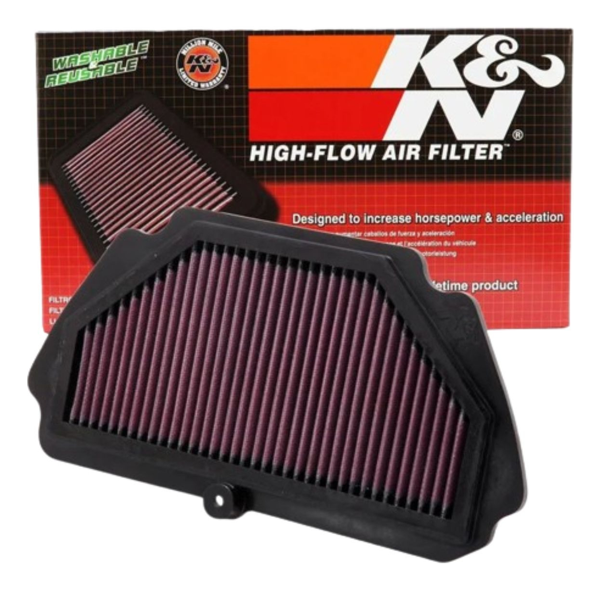 FILTRO DE AR ESPORTIVO KAWASAKI NINJA ZX-6R 636 KA-6009 K&N