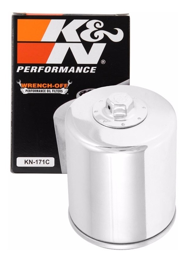 FILTRO DE ÓLEO HARLEY DAVIDSON CROMADO KN-171C K&N