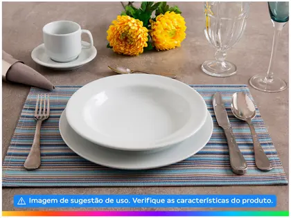 JOGO DE JANTAR CHA 20 PEÇAS 020 CILINDRICA PORCELANA SCHMIDT - Imagem 5