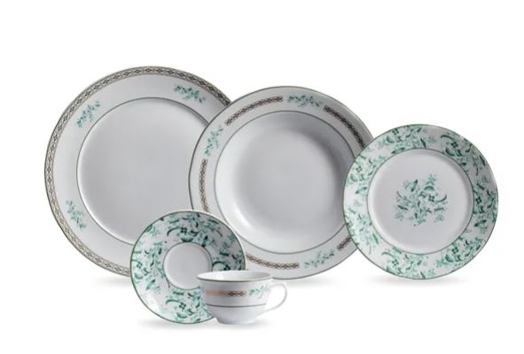 JOGO DE JANTAR BUZIOS 20 PEÇAS PORCELANA SCHMIDT 2406