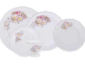 JOGO DE JANTAR E CHÁ VITÓRIA 20 PEÇAS PORCELANA SCHMIDT 0397