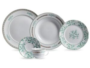 JOGO DE JANTAR E CHÁ BUZIOS 30 PEÇAS PORCELANA SCHMIDT 2406