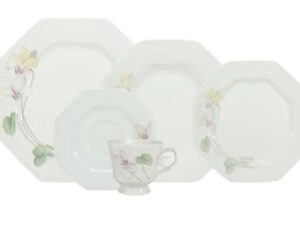 JOGO DE JANTAR E CHÁ ENCANTO 30 PEÇAS PORCELANA SCHMIDT E373