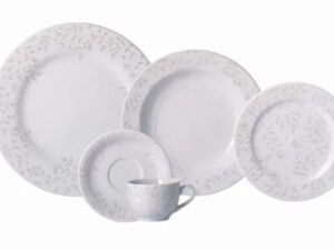 JOGO DE JANTAR E CHÁ GUAPORÉ 30 PEÇAS PORCELANA SCHMIDT 2395