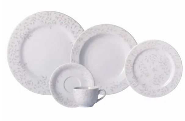 JOGO DE JANTAR E CHÁ GUAPORÉ 30 PEÇAS PORCELANA SCHMIDT 2395