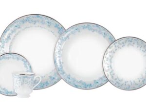 JOGO DE JANTAR E CHÁ SENSILE BLU 30 PEÇAS PORCELANA SCHMIDT 2424