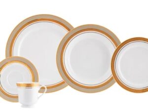 JOGO DE JANTAR E CHÁ TOPAZIO IMPERIAL 30 PEÇAS PORCELANA SCHMIDT 2442