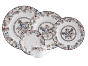 JOGO DE JANTAR E CHÁ VIVEIRO 30 PEÇAS PORCELANA SCHMIDT 2440