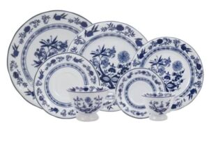 JOGO DE JANTAR CHÁ E CAFÉ CEBOLINHA 42 PEÇAS PORCELANA SCHMIDT 2617