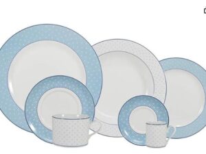 JOGO DE JANTAR CHÁ E CAFÉ MAITÊ 42 PEÇAS PORCELANA SCHMIDT 2264