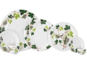 JOGO DE JANTAR CHÁ E CAFÉ UIRAPURU 42 PEÇAS PORCELANA SCHMIDT 2423