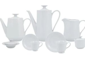 JOGO DE CHÁ E CAFÉ NOIVA 53 PEÇAS PORCELANA SCHMIDT 2248