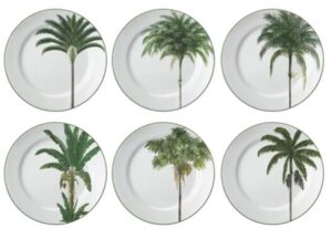 PRATO RASO 27CM PALMEIRAS PORCELANA SCHMIDT 2258