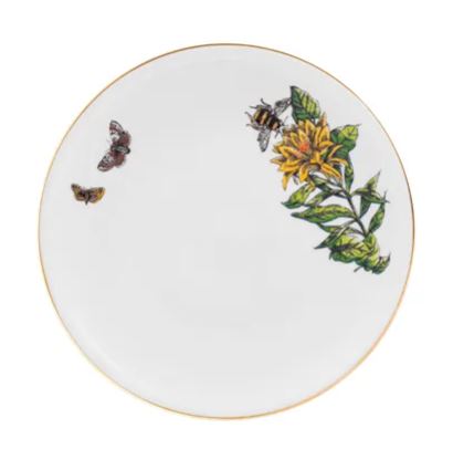 PRATO DE SOBREMESA 21CM HIPPIE CHIC PORCELANA SCHMIDT 2439