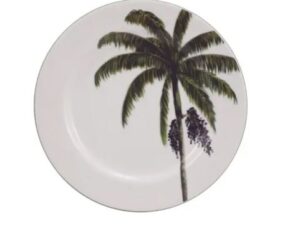 PRATO DE SOBREMESA 19CM PALMEIRAS PORCELANA SCHMIDT 2258