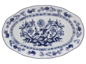 TRAVESSA RASA OVAL CEBOLINHA PORCELANA SCHMIDT 2617