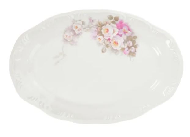 TRAVESSA RASA OVAL ETERNA PORCELANA SCHMIDT E351