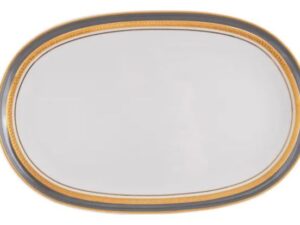 TRAVESSA RASA OVAL TURMALINA CINZA SCHMIDT 2443