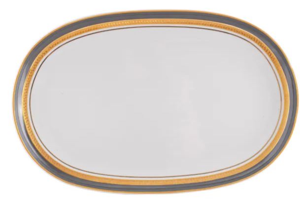 TRAVESSA RASA OVAL TURMALINA CINZA SCHMIDT 2443