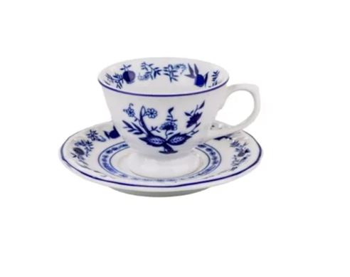 XÍCARA DE CAFÉ COM PIRES 70ML CEBOLINHA PORCELANA SCHMIDT 2617