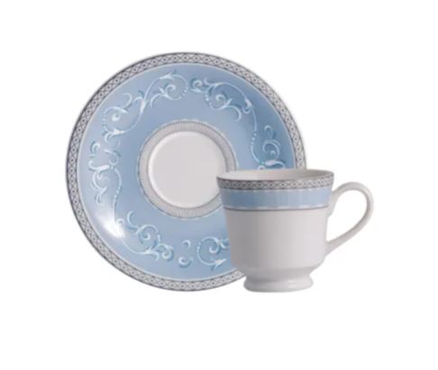 XÍCARA DE CAFÉ COM PIRES 60ML DIVA PORCELANA SCHMIDT 2276