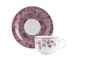 XÍCARA DE CAFÉ COM PIRES 100ML LAVANDA PORCELANA SCHMIDT 2441
