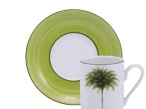 XÍCARA DE CAFÉ COM PIRES 60ML PALMEIRAS PORCELANA SCHMIDT 2258