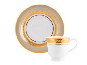XÍCARA DE CAFÉ COM PIRES TOPAZIO IMPERIAL PORCELANA SCHMIDT 2442