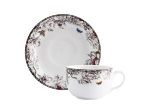 XÍCARA DE CAFÉ COM PIRES 100ML VIVEIRO PORCELANA SCHMIDT 2440