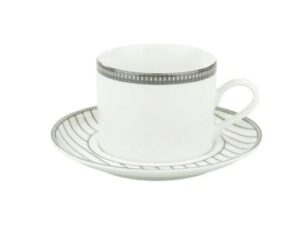 XÍCARA DE CHÁ COM PIRES 200ML ALINE PORCELANA SCHMIDT 2263