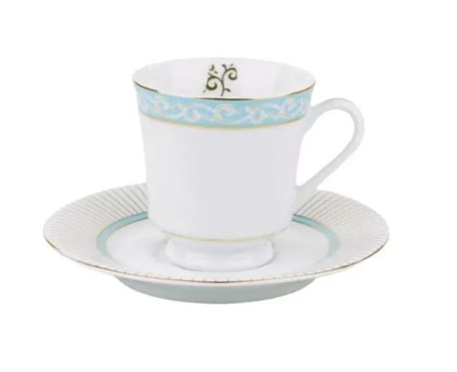 XÍCARA DE CHÁ COM PIRES 200ML AUDREY PORCELANA SCHMIDT 2251