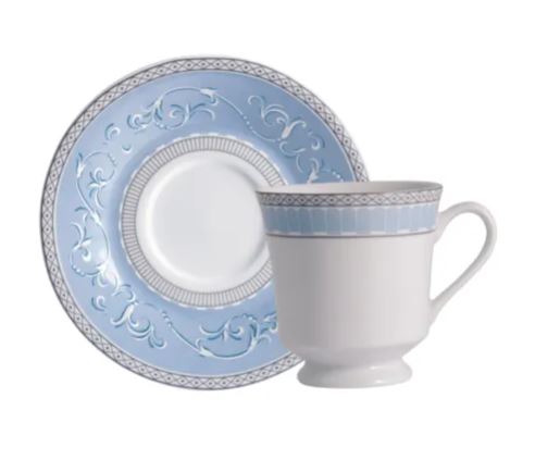 XÍCARA DE CHÁ COM PIRES 200ML DIVA PORCELANA SCHMIDT 2276