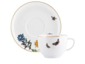 XÍCARA DE CHÁ COM PIRES 200ML HIPPIE CHIC PORCELANA SCHMIDT 2439