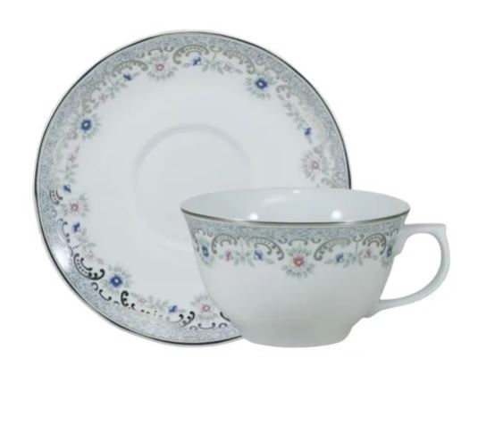 XÍCARA DE CHÁ COM PIRES 200ML SAINT GERMAIN PORCELANA SCHMIDT 2339