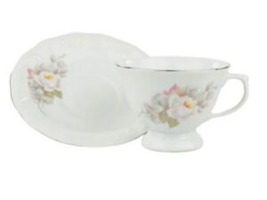 XÍCARA DE CHÁ COM PIRES 200ML VITÓRIA PORCELANA SCHMIDT 0397