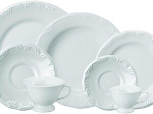 APARELHO DE JANTAR CHÁ E CAFÉ 42 PEÇAS POMERODE ETERNA PORCELANA SCHMIDT