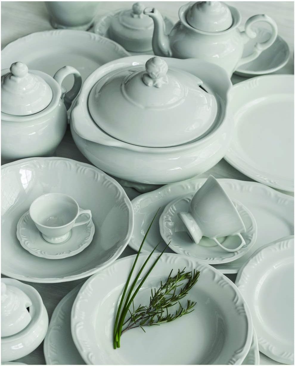 APARELHO DE JANTAR CHÁ E CAFÉ 42 PEÇAS POMERODE ETERNA PORCELANA SCHMIDT - Imagem 7