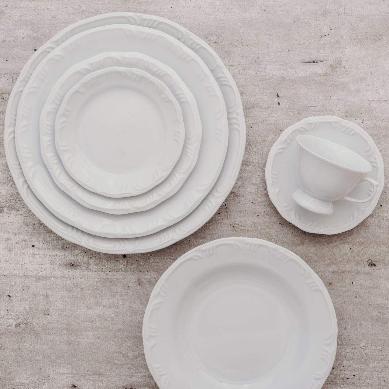 APARELHO DE JANTAR CHÁ E CAFÉ 42 PEÇAS POMERODE ETERNA PORCELANA SCHMIDT - Imagem 8