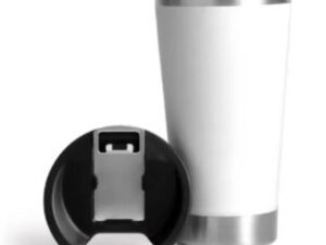 COPO TÉRMICO COM TAMPA E ABRIDOR BRANCO 500 ML IC-03500